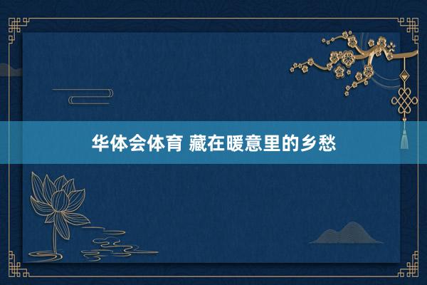 华体会体育 藏在暖意里的乡愁