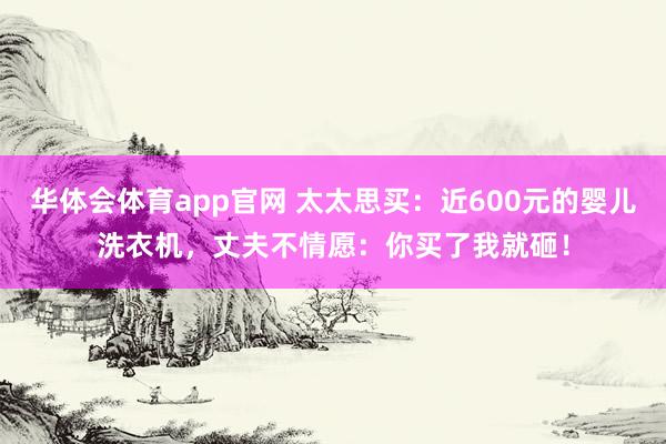 华体会体育app官网 太太思买：近600元的婴儿洗衣机，丈夫不情愿：你买了我就砸！